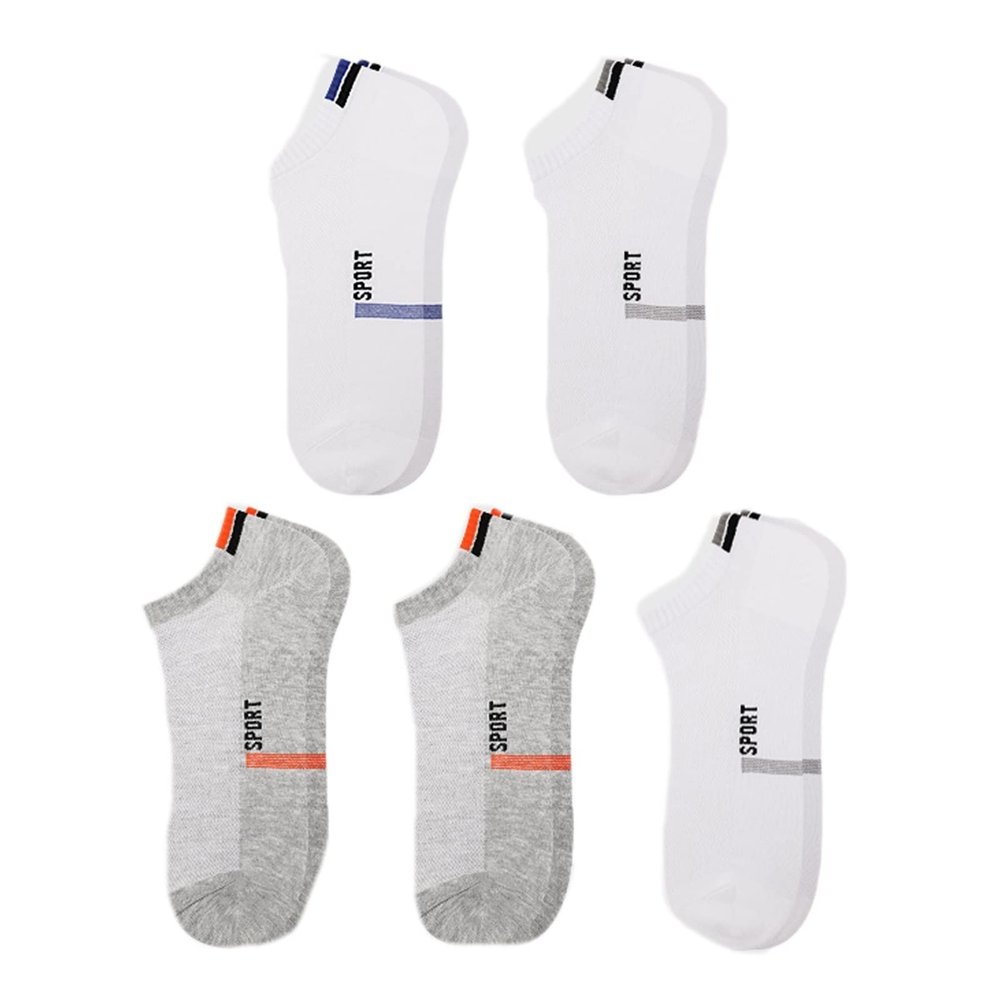 RUXIANGFLY Men's Socks Summer Thin Sweat-Absorbent Boat Socks Summer Cotton Breathable Sports Men's Socks Men's Stockings(C)