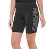 Calvin Kein Womens Biker Shorts, High Waisted Swim Shorts 9'' Inseam, Gym Essentials Women, Running Essentials - Black White Small view 1