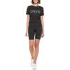 Calvin Kein Womens Biker Shorts, High Waisted Swim Shorts 9'' Inseam, Gym Essentials Women, Running Essentials - Black White Small view 2