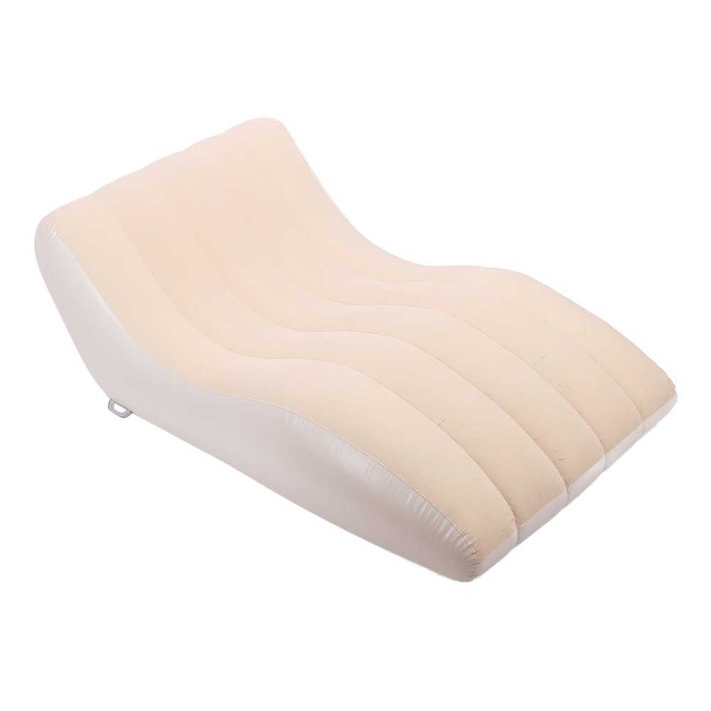 Zunate Inflatable Couch Sofa, Inflatable Lounger Chair Comfortable, Portable Blow up Couch, Camping Sofa Sleeping Bed for Home Picnics Hiking Park Beach Travel Outdoor (Beige