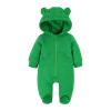 Newborn Baby Snowsuit Fleece Lined Onesie Outfits Warm Hooded Romper for Infant Coat Winter Clothes Outwear Jumpsuit (A-G, 3-6 Months) view 1