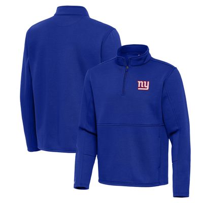 Antigua Men's Royal New York Giants Twist Quarter-Zip Pullover Jacket