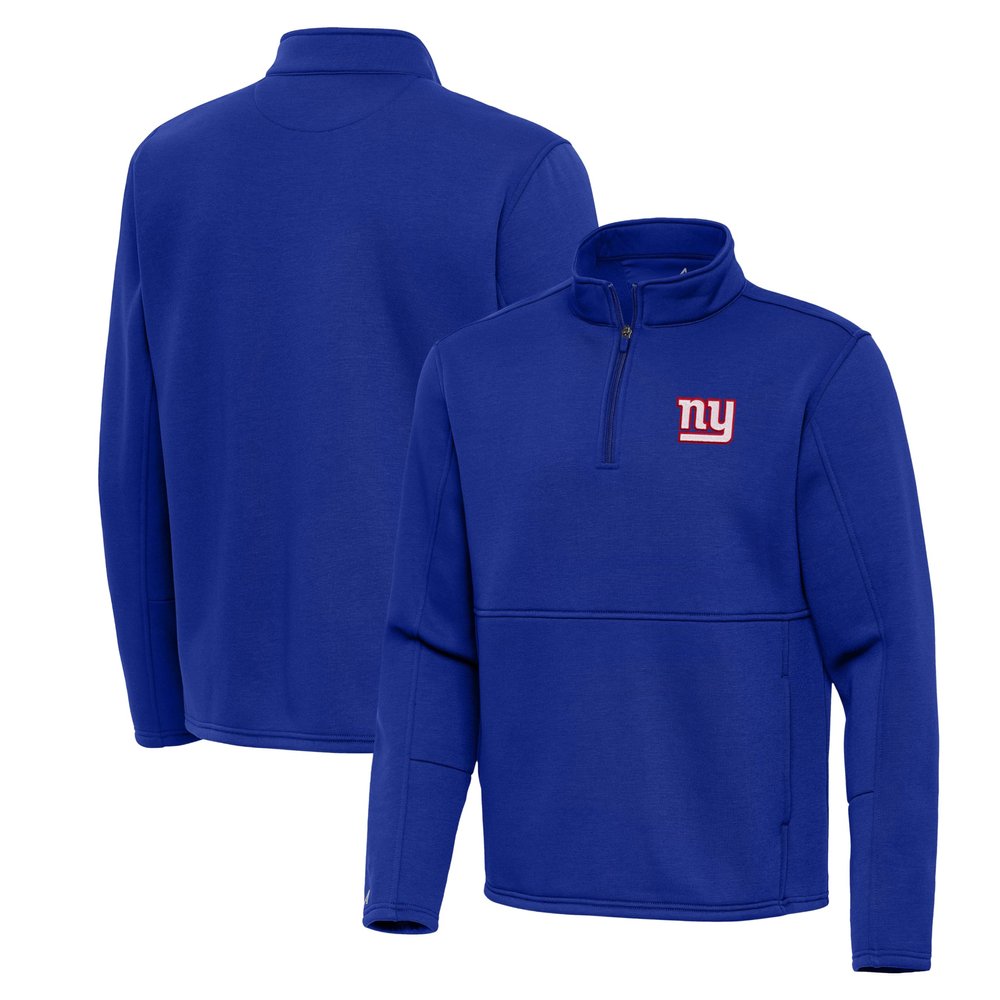 Antigua Men's Royal New York Giants Twist Quarter-Zip Pullover Jacket