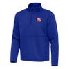 Antigua Men's Royal New York Giants Twist Quarter-Zip Pullover Jacket view 2