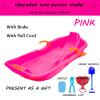 Happy Children's Sledding, Winter Tandem Sledges, Children's Sledges, Sledges with Brakes and Pull Ropes, Plastic High Back Sledges view 2