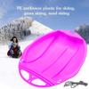 Snow Sleds for Kids Adults, Portable Downhill Sprinter Toboggan Snow Sled with 2 Handles, Plastic Snow Sled for Skiing Sledding Snow Grass Sand Board Outdoor Winter (Pink, 47x42x8.5cm) view 2