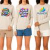 Custom Long Sleeve Shirt Personalized Text Photo Logo Family Team Tee Sand view 3