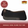 HILASON Western Wool Felt Round Contoured Horse Saddle Pad W/Distressed Wear Leather | for Horses view 3