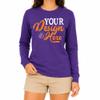 Custom Long Sleeve Shirt Personalized Text Photo Logo Family Team Tee view 2