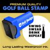 HODL 21 Ball Badge - Golf Ball Stamp (The Funny Series), Golf Ball Marker, Reusable Golf Ball Marking Tool to Identify Golf Balls (Swing Swear Drink Repeat) view 2