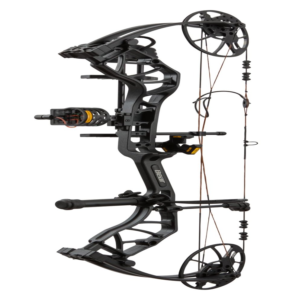 Bear Legit Maxx Ready to Hunt Compound Archery Bow, 70lb. Draw Weight, Left Hand, Black