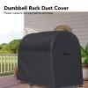 Diydeg Dumbbell Rack Cover, Breathable 210D Oxford Cloth Home Gym Dumbbell Weight Rack Cover with Adjustable Drawstring, Dumbbell Rack Dust Cover for Indoor Outdoor view 2
