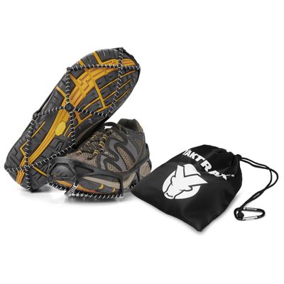 Yaktrax Walk Plus Traction Cleats for Ice and Snow, 360 Steel Coil Grip for All-Direction Traction, Flexible Cold-Resistant Upper, Easy On/Off with Heel Tab, Includes Carry Bag & Carabiner, Medium