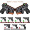 G43/G43X/G43X MOS IWB Holster for 9mm Glock 43, 43X, 43X MOS Pistol - Inside Waistband Concealed Carry With RMR Red Dot Optic Cut - Kydex Leather Hybrid for Appendix Carry, Left Hand, Black view 3