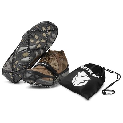 Yaktrax Pro Plus Traction Cleats for Ice and Snow, 360 Steel Coil Grip for All-Direction Traction, Flexible Thermoplastic Upper, Easy On/Off with Heel Tab, Includes Carry Bag & Carabiner, Medium