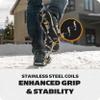 Yaktrax Pro Plus Traction Cleats for Ice and Snow, 360 Steel Coil Grip for All-Direction Traction, Flexible Thermoplastic Upper, Easy On/Off with Heel Tab, Includes Carry Bag & Carabiner, Medium view 4