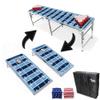 2-in-1 Cornhole Boards & Party Pong Table - Tennessee Football Field view 1