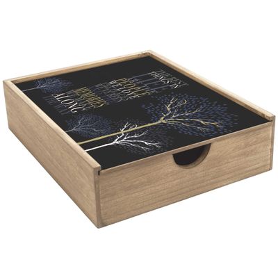 Cottage Garden The Best Things In Life 11.75 x 9.5 x 2.95 Inch, Durable MDF Wood Large Walnut Finish Sliding Lid Memory Keepsake Box
