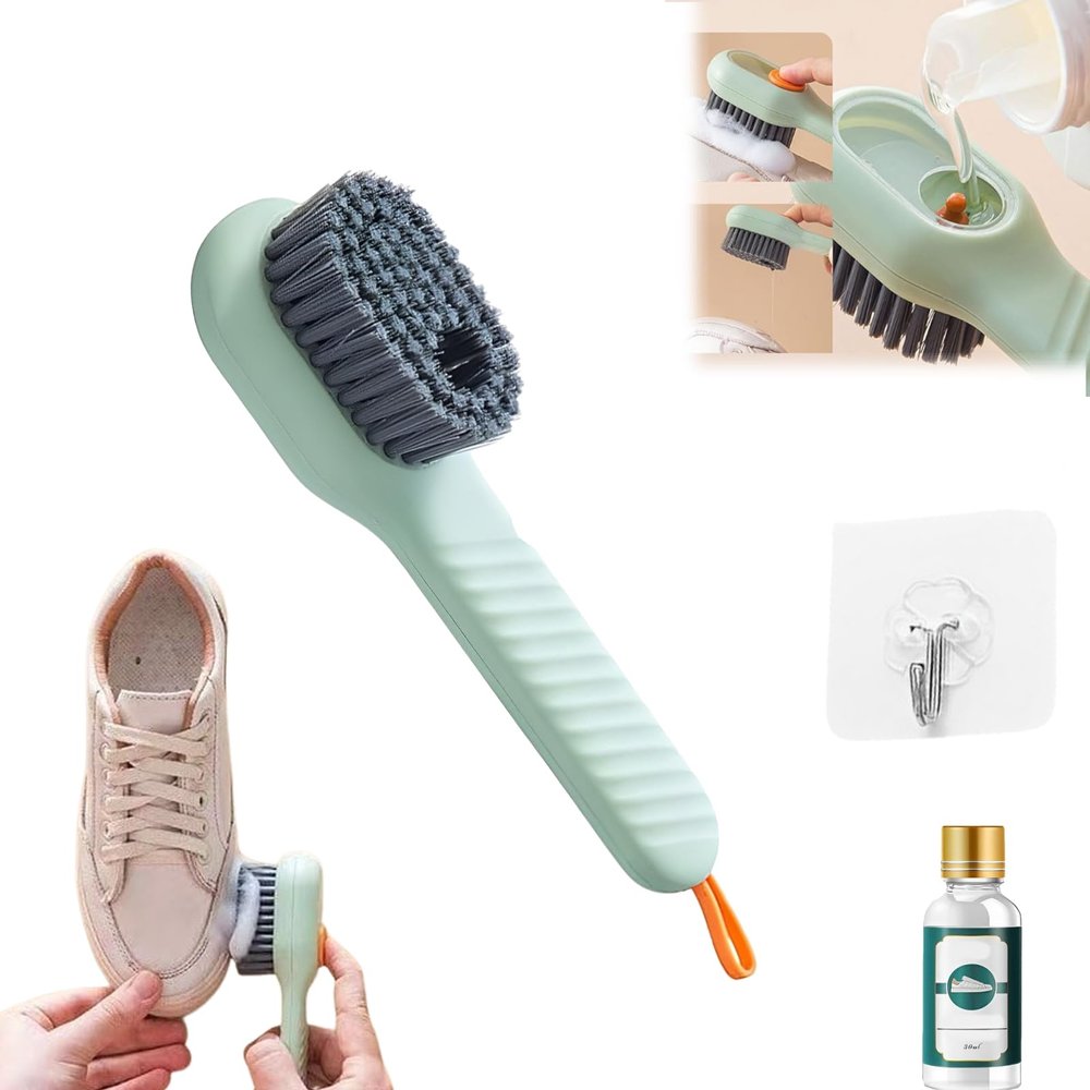 2 in 1 Multifunction Cleaning Brush,Noticeablek Cleaning Brush with Soap Dispenser,Multifunction Cleaning Brush,2024 New Laundry Brush Shoe Brush Shoe Cleaning Brush Liquid Shoe Brush /825