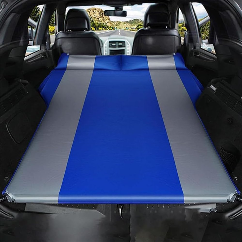 WYMZF Car Inflatable Mattress, for Toyota Highlander 2014-2019 Outdoor Camping Travel Portable Sleeping Pad AdjustableWear Resistant, Auto Accessories,B-Blue