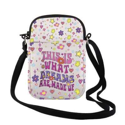 TSOTMO Emotions Of Lizzie Gift Cartoon Lizzie Merchandise This Is What Dreams Are Made Of Crossbody Bag Gift for Lizzie Fans (Dreams Cr)