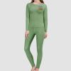 RKJVB M Blooming Apricot Trees Thermal Underwear Set for Women Long Johns Women Base Layer Top Bottom for Cold Weather view 2