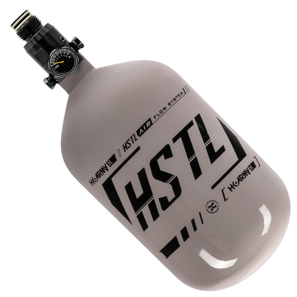HK Army HSTL 68/4500 Carbon Fiber HPA Compressed Air Paintball Tank System - Standard Reg (Grey/Black)