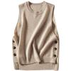ZUEVI Womens Sweater Vest Round Neck Knit Pullover Vest Trendy Classic Sleeveless Pullover Sweaters Tops (Camel-M) view 1