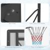 Portable Basketball Stand, Outdoor Basketball Stand, Pool Basketball Stand, 7.5-10 Ft Height Adjustable, 43.25 Inch Backboard, Wheels and Fillable Base, Suitable for Teenagers and Adults view 2