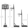 Portable Basketball Stand, Outdoor Basketball Stand, Pool Basketball Stand, 7.5-10 Ft Height Adjustable, 43.25 Inch Backboard, Wheels and Fillable Base, Suitable for Teenagers and Adults view 3