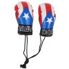 LUOZZY 5 Pairs Mini Boxing Gloves Miniature Punching Gloves Pendant with Rope Car Mirror Hanging Decoration for DIY Boxing Party Decor - Puerto Rico view 4