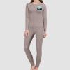 RKJVB M Blue Green Tree Landscape Thermal Underwear Set for Women Long Johns Women Base Layer Top Bottom for Cold Weather view 2