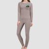 RKJVB M Field Printed Music Thermal Underwear Set for Women Long Johns Women Base Layer Top Bottom for Cold Weather view 2