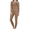 JTKBNVM A Colorful Quilt Women's Thermal Underwear Set with Soft Lined Long John Skiing Base Layer Pajama Set view 1