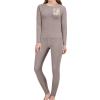 RKJVB M English Letter Thermal Underwear Set for Women Long Johns Women Base Layer Top Bottom for Cold Weather view 1