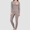 RKJVB M English Letter Thermal Underwear Set for Women Long Johns Women Base Layer Top Bottom for Cold Weather view 2