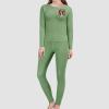 RKJVB L Head Wearing Floral Vortex Shape Thermal Underwear Set for Women Long Johns Women Base Layer Top Bottom for Cold Weather view 2