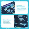 maamgic Boys Swim Trunks with Compression Liner Toddler Stretch Swim Shorts Quick Dry Swimming Trunks Boxer Brief 2 in 1 Beach Shorts Navy Dinosaur 2T view 3