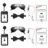 COSLANLEE 10Pcs Wedding Ring Security Ring Bearer Gift Set Include Ring Bearer Sunglass Acoustic Earpiece Tube Mission Card with Binder Clip Bow Tie for Kids(A-2PACK) view 1