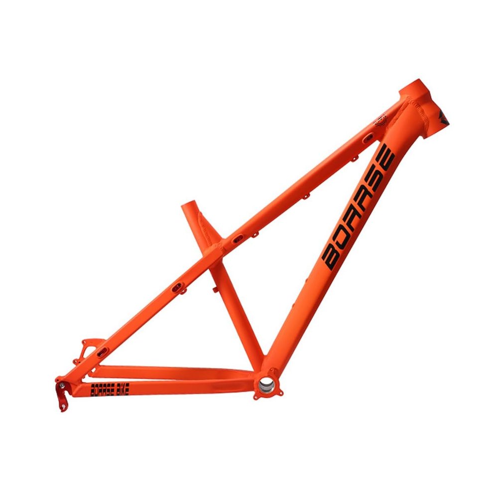 BSFHQS Dirt Jump Bike Disc Brake Frames 26er*15" 27.5er*17" AM/DH Trail Mountain Bikes Frame Aluminum Alloy Hardtail Quick Release Frame 10 * 135mm QR(Orange,26 * 15")