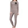 JTKBNVM A Group of Penguins Women's Thermal Underwear Set with Soft Lined Long John Skiing Base Layer Pajama Set view 1
