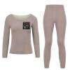 JTKBNVM A Group of Penguins Women's Thermal Underwear Set with Soft Lined Long John Skiing Base Layer Pajama Set view 4