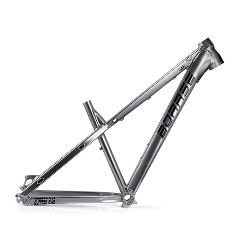 BSFHQS Dirt Jump Bike Disc Brake Frames 26er*15" 27.5er*17" AM/DH Trail Mountain Bikes Frame Aluminum Alloy Hardtail Quick Release Frame 10 * 135mm QR(Titanium,27.5 * 17")