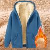 yaoeye Womens Cardigan Tops Button Coat Plus Jacket Loose Winter Hooded Wool Women Plush Size Coats view 2