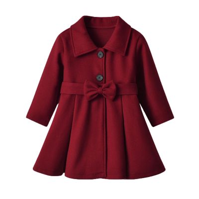 Girls Coat Baby Boys Girls Classic Button Trench Coat Jacket with Belt Toddler Double Breasted Belted Pea Coat Windbreaker (A, 18-24 Months)