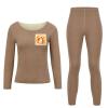 JTKBNVM A Dog Sitting Women's Thermal Underwear Set with Soft Lined Long John Skiing Base Layer Pajama Set view 4