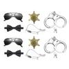 COSLANLEE 2Pack Ring Security Wedding Ring Bearer Gift Set 5 Pcs - Security Badge, Sunglasses, Earpieces, Bow Tie&Handcutts - Perfect for Wedding or FBI Agent Playing Cosplay Accessory(B) view 1