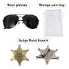 COSLANLEE 2Pack Ring Security Wedding Ring Bearer Gift Set 5 Pcs - Security Badge, Sunglasses, Earpieces, Bow Tie&Handcutts - Perfect for Wedding or FBI Agent Playing Cosplay Accessory(B) view 3