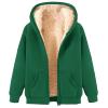 yaoeye Womens Cardigan Tops Button Coat Plus Jacket Loose Winter Hooded Wool Women Plush Size Coats view 1