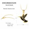 AIWENXI Pet Urns Necklaces for Ashes Hummingbird Cremation Memorial Ashes Necklaces Stainless Steel Pet Ash Pendant Keepsakes Gifts Jewelry for Men Women view 2